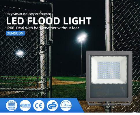 IP66/67 imperméable à l'eau 30W 50W 100W 150W 200W Slim LED Flood Light pour le stade extérieur