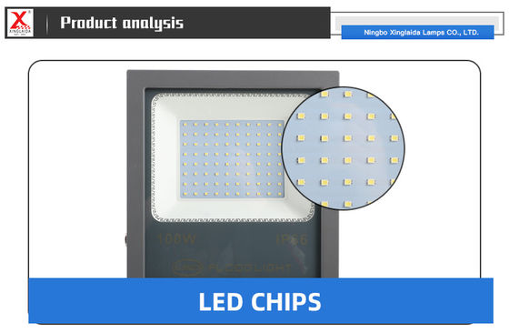 IP66/67 imperméable à l'eau 30W 50W 100W 150W 200W Slim LED Flood Light pour le stade extérieur