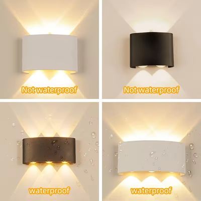 Solution d'éclairage extérieur résidentiel Lampes murales en aluminium avec alimentation solaire