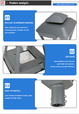 Aluminium extérieur IP65 étanche 40w 60w 80w 100w 120w lumière de jardin LED pour l'éclairage du parc