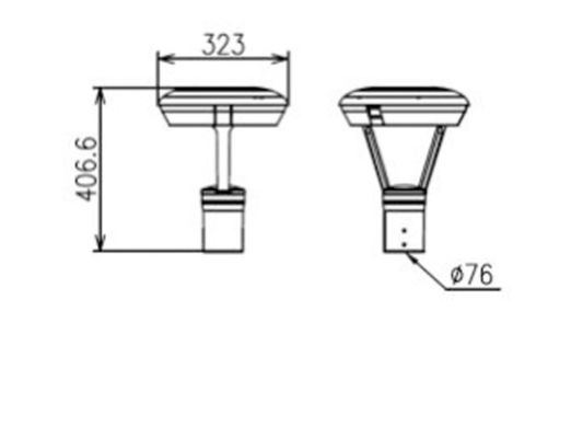 Lampe à LED de 50W pour le jardin de type villa en Europe avec une température de couleur de 3/5 et 4000K
