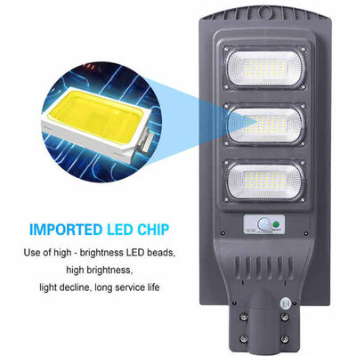 IP65 Lumière solaire étanche à l'eau extérieure 30W 60W 90W 120W 150W Lumière de rue LED intégrée