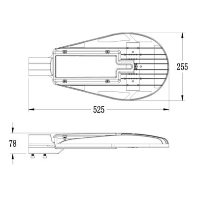 Lumière de route extérieure à LED SMD 20W 30W 40W 50W Facteur de puissance 0,95