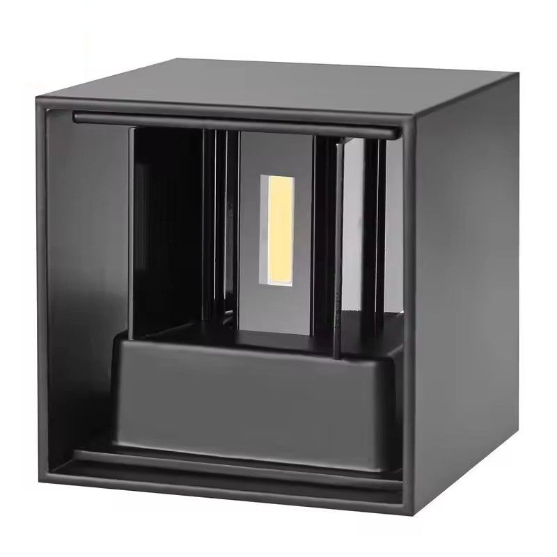 Moderne IP65 vers le haut vers le bas Lumière de maison extérieure imperméable à l'eau Lumière murale Noir LED extérieure Lampe murale